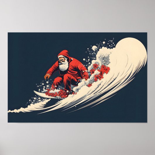 Weihnachten surfen Weihnachten Poster (Vorne)