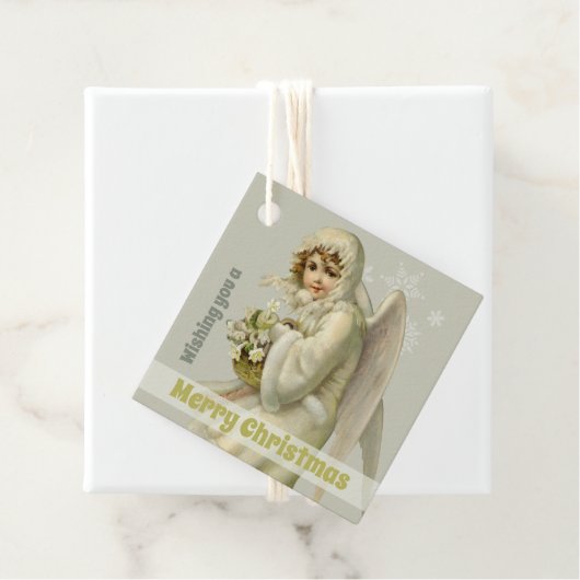 Weihnachten Süß Viktorianischer Winterengel CC1189 Geschenkanhänger (Beispiel)