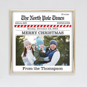 Weihnachten Süße Einfache Zeitungsdruck-Typografie Fotodruck