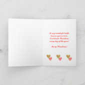 Weihnachten süße Herzen für Ehefrau (Innenseite)