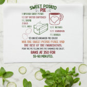 Weihnachten süße Kartoffel Pie Rezept Weihnachten Geschirrtuch (Gefaltet)