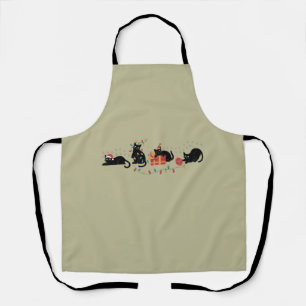 Weihnachten Süße Katzenliebhaber-Crew Weihnachtsli Schürze
