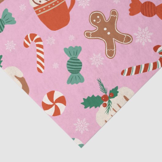 Weihnachten Süße Leckereien Muster Seidenpapier (Detail)