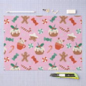 Weihnachten Süße Leckereien Muster Seidenpapier (Handwerk)