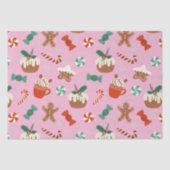 Weihnachten Süße Leckereien Muster Seidenpapier (Vorderseite)