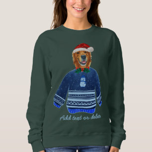 Weihnachten Süßer Golden Retriever Hässlicher Weih Sweatshirt