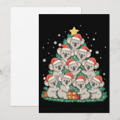 Weihnachten Süßer Koala Baum Lustige Weihnachtsfei (Vorne/Hinten)