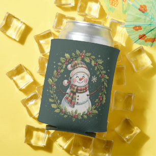 Weihnachten Süßer Schneemann Winterzeit Feiertag Dosenkühler