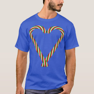 Weihnachten Süßigkeiten Candy Canes Herz T-Shirt
