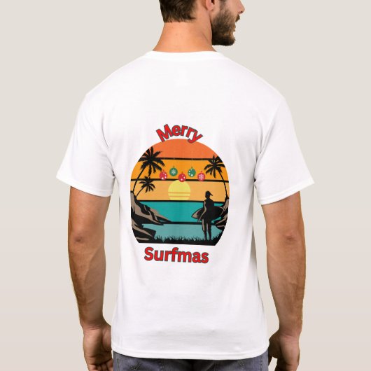 Weihnachten T - Shirt für Surfer (Rückseite)