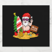 Weihnachten - T - Shirt Schaumweinetikett (Einzelnes Label)