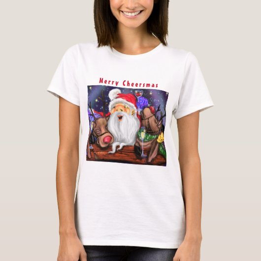 Weihnachten T - Shirt Weihnachten und Rentiere - S (Vorderseite)