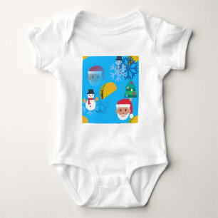 Weihnachten Taco-Emoji Baby Strampler