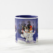 Weihnachten Tanzen Snowmen mit Kerzen Tasse (Zentrum)