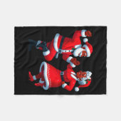Weihnachten Tanzender Schwarzer Afroamerikanischer Fleecedecke (Vorderseite (Horizontal))