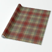 Weihnachten Tartan Brick Red Green ID1141A Geschenkpapier (Ungerollt)