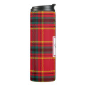 Weihnachten Tartan Kariert Familienname Thermosbecher (Nach links gedreht)