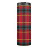 Weihnachten Tartan Kariert Familienname Thermosbecher (Rückseite)