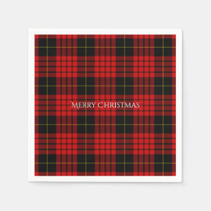 Weihnachten Tartan Kariert Frohe Weihnachten Serviette