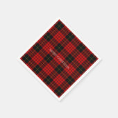 Weihnachten Tartan Kariert Frohe Weihnachten Serviette (Ecke)
