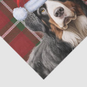 Weihnachten Tartan Kariert und Berner Hund Seidenpapier (Ausschnitt)