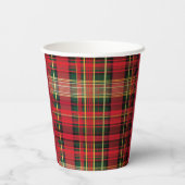 Weihnachten Tartan Kariertes Foto Pappbecher (Rückseite)