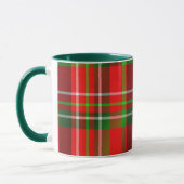 Weihnachten Tartan Muster rot/grün Kariert Tasse (Links)