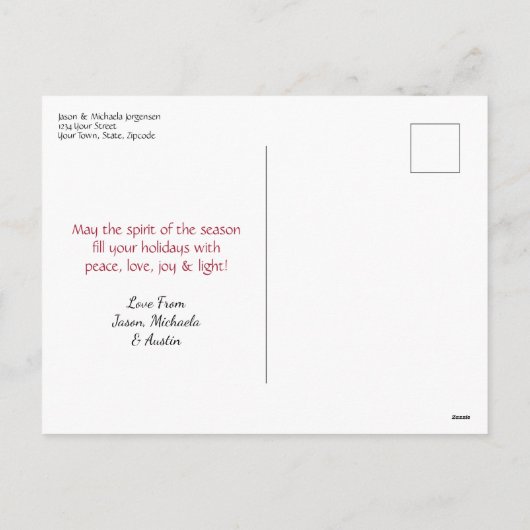 Weihnachten Tartan oder Kariertes Merry & Bright F (Rückseite)