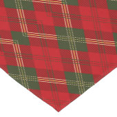 Weihnachten Tartan Schottisches rot-grünes Muster Kurzer Tischläufer (Ecke)