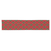 Weihnachten Tartan Schottisches rot-grünes Muster Kurzer Tischläufer (Horizontal)