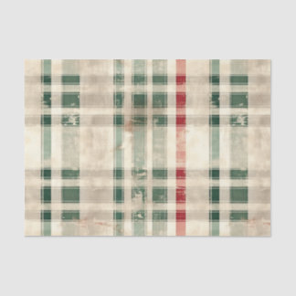 Weihnachten Tartan und Bäume nahtlos Seidenpapier