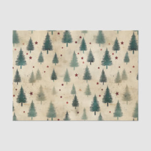 Weihnachten Tartan und Bäume nahtlos Seidenpapier