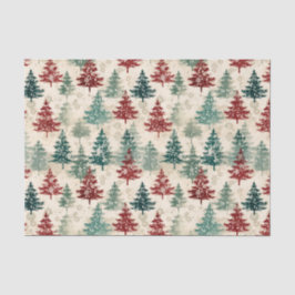 Weihnachten Tartan und Bäume nahtlos Seidenpapier