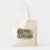 Weihnachten Tasche mit Vintagen frohen Weihnachten (Vorne)