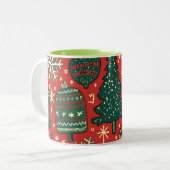 Weihnachten-Tasse (Bearbeiten) Zweifarbige Tasse (Vorderseite Links)