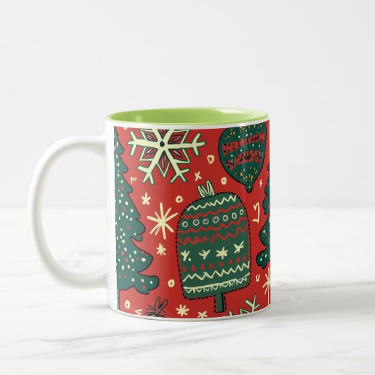 Weihnachten-Tasse (Bearbeiten) Zweifarbige Tasse (Links)