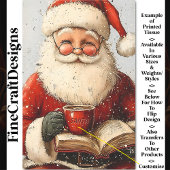 Weihnachten, Tasse, Buch, Custom AZ3 Decoupage Seidenpapier