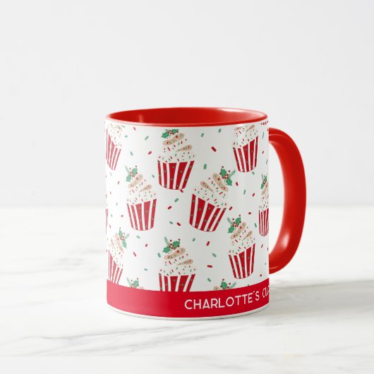 Weihnachten Tasse Cupcake (VorderseiteRechts)