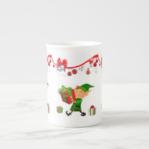 Weihnachten Tasse, Elf, frohe Weihnachten Porzellantasse