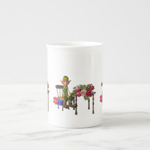 Weihnachten Tasse, Elf, frohe Weihnachten Porzellantasse