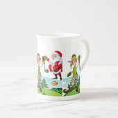 Weihnachten Tasse, Elf, frohe Weihnachten Porzellantasse (Vorderseite Rechts)