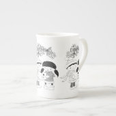 Weihnachten Tasse, frohe Weihnachten Porzellantasse (Vorderseite Rechts)