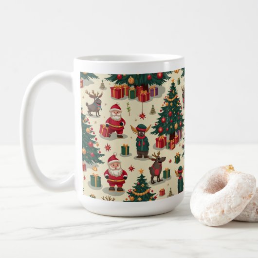 Weihnachten-Tasse Kaffeetasse (Mit Donut)
