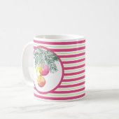 Weihnachten Tasse Niedlich Rosa und Grün (Vorderseite Links)