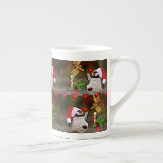 Weihnachten Tasse, Pinguin, frohe Weihnachten Porzellantasse (Rechts)