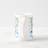 Weihnachten Tasse, Schneemann, Frohe Weihnachten Porzellantasse (Rückseite)