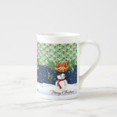 Weihnachten Tasse, Schneemann, Frohe Weihnachten Porzellantasse (Rechts)