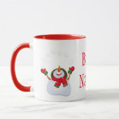 Weihnachten Tasse-Snowman-Buon Natale/Frohe Weihna Tasse (Links)