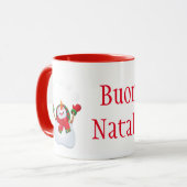 Weihnachten Tasse-Snowman-Buon Natale/Frohe Weihna Tasse (Vorderseite Links)