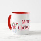 Weihnachten Tasse-Snowman-Frohe Weihnachten Tasse (Vorderseite Links)